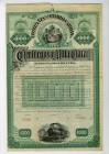 Cuba. Compania del Ferro-Carril entre Cienfuegos y Villa-Clara, 1889 Specimen Bond