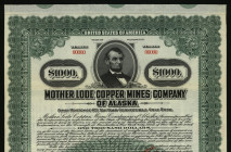 Mother Lode Copper Mines Co. of Alaska, 1916 Specimen Bond.