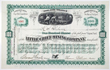 Little Chief Mining Co. 1890 I/U Stock Certificate