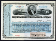 New York Central Railroad Co. ca.1900-1920 Specimen Stock Certificate