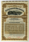 Evansville & Richmond Railroad Co. Western Division - Elnora to Columbus, 1888 Specimen Bond