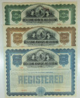 Rock Island, Arkansas and Louisiana Railroad Co., 1910 Specimen Registered Bond Trio.