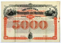 Saint Paul, Minneapolis and Manitoba Railway Co., 1887 Specimen Bond