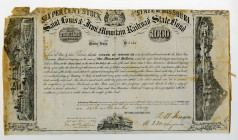 Saint Louis & Iron Mountain Railroad Co. 1857 I/C State Bond