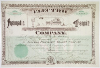 Electro Pneumatic Transit Co. 1900 I/U Stock Certificate