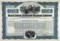 Beech Creek Railroad Co. 1886 and 1905 Pair of Specimen Bonds