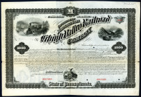 Lehigh Valley Railroad Co., 1873, $1000 Specimen Bond.