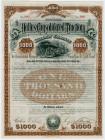 Dallas Consolidated Traction Railway Co. 1890 I/U Bond.