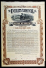 International and Great Northern Railroad Co., 1892 Specimen Bond with Matching Proof Vignette.