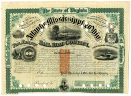 Atlantic Mississippi & Ohio Rail Road Co. 1871, I/C Bond Signed by Confederate General William Mahone.