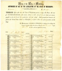 City of Vicksburg, 1840 Issued Scrip Certificate