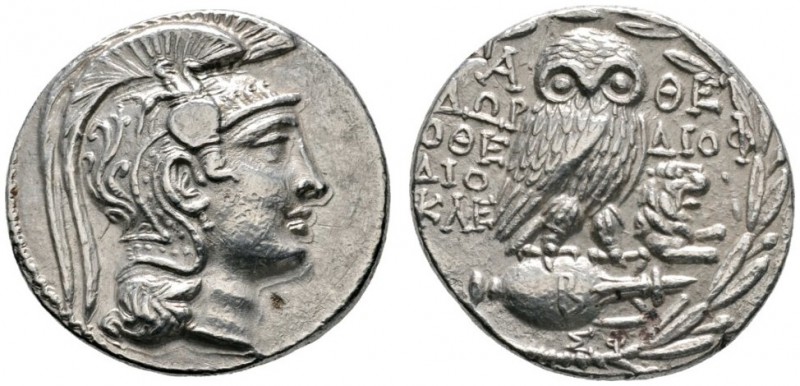 Griechische Münzen 
 Attika 
 Athen 
 Tetradrachme ca. 132-131 v. Chr. Athena...