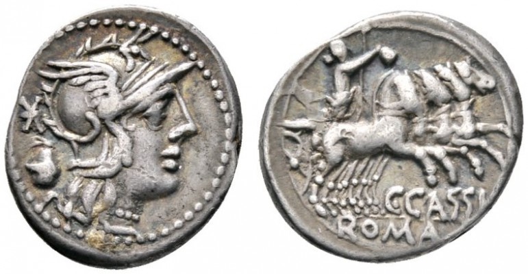 Römische Münzen 
 Römische Republik 
 C. Cassius 126 v. Chr. Denar -Rom-. Roma...