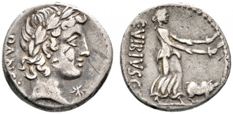 Römische Münzen 
 Römische Republik 
 C. Vibius C.f. Pansa 90 v. Chr. Denar -R...