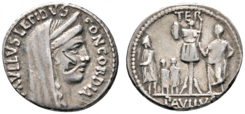 Römische Münzen 
 Römische Republik 
 L. Aemilius Lepidus Paullus 62 v. Chr. D...