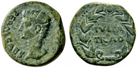 Römische Münzen 
 Kaiserzeit 
 Augustus 27 v. Chr. -14 n. Chr 
 AE-25 mm (Provinzialprägung für Hispania) -Iulia Traducta-. PERM CAES AVG. Bloße Bü...