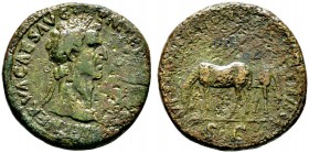Römische Münzen 
 Kaiserzeit 
 Nerva 96-98 
 Sesterz 97 -Rom-. IMP NERVA CAES AVG P M TR P II COS III P P. Belorbeerte Büste nach rechts / VEHICVLA...