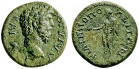 Römische Münzen 
 Kaiserzeit 
 Aelius Caesar 136-138 
 AE-25 mm (Provinzialprägung für Thrakia) -Philippolis-. Bloße bärtige Büste nach rechts / Na...