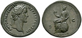 Römische Münzen 
 Kaiserzeit 
 Antoninus Pius 138-161 
 Sesterz 140 -Rom-. ANTONINVS AVG PIVS P P TR P COS III. Belor­beerte Büste nach rechts / It...