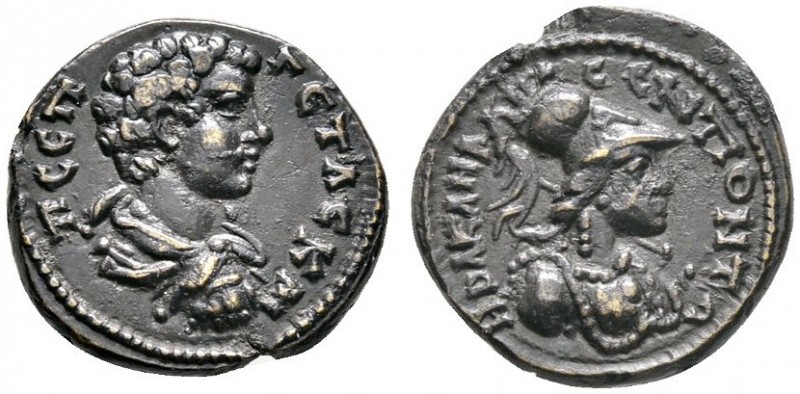 Römische Münzen 
 Kaiserzeit 
 Geta Caesar 198-209 
 Hemiassarion (Provinzial...