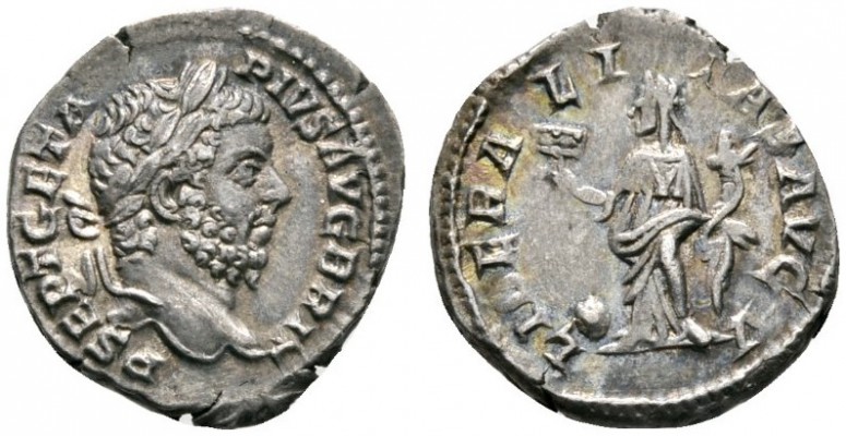 Römische Münzen 
 Kaiserzeit 
 Geta 209-212 
 Denar 21 -Rom-. P SEPT GETA PIV...