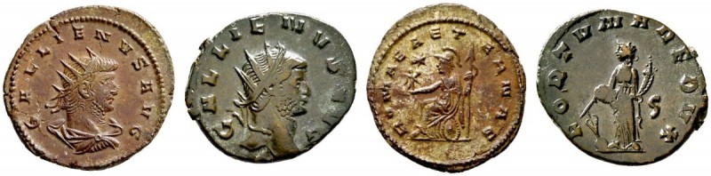 Römische Münzen 
 Kaiserzeit 
 Gallienus 253-268 
 Lot (2 Stücke): Antoninian...