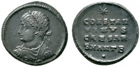 Römische Münzen 
 Kaiserzeit 
 Constantinus II. Caesar 317-337 
 Folles (18 mm) -Antiochia-. Belorbeerte und drapierte Panzerbüste nach links. Ohne...