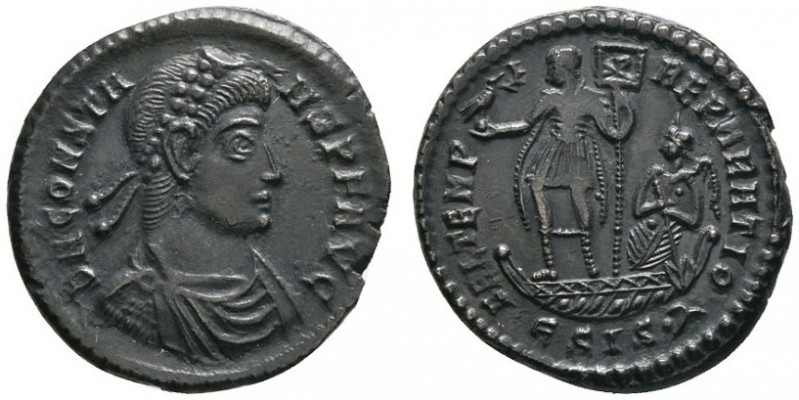 Römische Münzen 
 Kaiserzeit 
 Constans 337-350 
 Folles (23 mm) -Siscia-. D ...