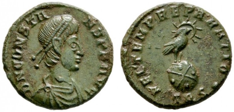 Römische Münzen 
 Kaiserzeit 
 Constans 337-350 
 Folles (18 mm) -Trier-. D N...