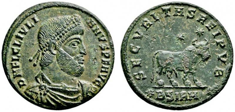 Römische Münzen 
 Kaiserzeit 
 Julianus II. 360-363 
 Großbronze (29 mm) -Sir...