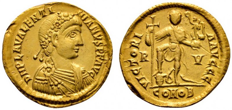 Römische Münzen 
 Kaiserzeit 
 Valentinian III. 425-455 
 Solidus 426/430 -Ra...