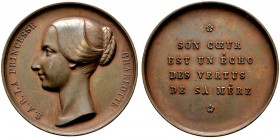 Ausländische Münzen und Medaillen 
 Belgien-Königreich 
 Leopold I. 1830-1865 
 Bronzemedaille o.J. (1855) von Dubois, auf Prinzessin Charlotte (18...