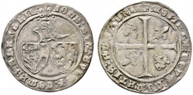 Ausländische Münzen und Medaillen 
 Belgien-Flandern 
 Johann ohne Furcht 1405-1419. Double gros o.J. Helm über zwei Wappen / Kreuz, in den Winkeln ...