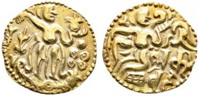 Ausländische Münzen und Medaillen 
 Ceylon (Sri Lanka) 
 Kalinga-Dynastie 
 Gold-Stater o.J. (9.-13. Jh.). Nach rechts stehender Herrscher, davor v...