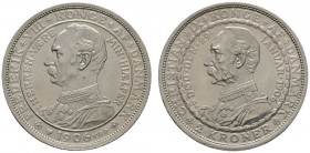 Ausländische Münzen und Medaillen 
 Dänemark 
 Frederik VIII. 1906-1912 
 2 Kroner 1906. Tod Christian IX. sowie Regierungsantritt Frederik VIII. K...