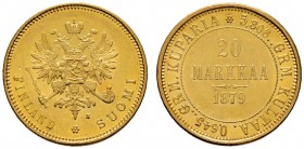 Ausländische Münzen und Medaillen 
 Finnland (unter russischer Herrschaft) 
 Alexander II. 1855-1881. 20 Markkaa 1879 -Helsinki-. Fr. 1, Schl. 3, Bi...