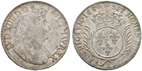 Ausländische Münzen und Medaillen 
 Frankreich-Königreich 
 Louis XIV. 1643-1715 
 Ecu aux palmes (Reformation) 1694 -Paris-. Überprägt auf einen E...