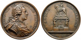 Ausländische Münzen und Medaillen 
 Frankreich-Königreich 
 Louis XV. 1715-1774 
 Große Bronzemedaille 1763 von B. Duvivier, auf die Errichtung des...