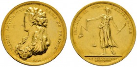 Ausländische Münzen und Medaillen 
 Frankreich-Königreich 
 Louis XVI. 1774-1793 
 Goldmedaille im Gewicht von 4 Dukaten 1793 von D. und F. Loos, a...