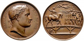Ausländische Münzen und Medaillen 
 Frankreich-Königreich 
 Napoleon I. 1804-1815 
 Bronzemedaille 1805 von Droz, auf den Übergang über den Lech bz...