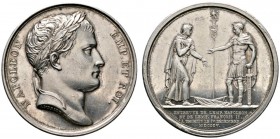 Ausländische Münzen und Medaillen 
 Frankreich-Königreich 
 Napoleon I. 1804-1815 
 Silbermedaille 1805 von Andrieu, auf die Zusammenkunft mit Fran...