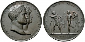 Ausländische Münzen und Medaillen 
 Frankreich-Königreich 
 Napoleon I. 1804-1815 
 Bronzemedaille 1810 von Manfredini, auf die Hochzeit mit Marie ...