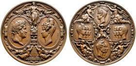 Ausländische Münzen und Medaillen 
 Frankreich-Königreich 
 Louis Philippe 1830-1848 
 Bronzemedaille 1833 von J.J. Barré, auf den Besuch der könig...