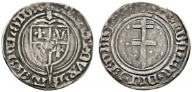 Ausländische Münzen und Medaillen 
 Frankreich-Lothringen 
 René I. d'Anjou 1431-1453. Gros o.J. -Saint-Mihiel-. Mzz. Lilie. Wappen auf Schwert / Lo...