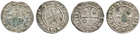 Ausländische Münzen und Medaillen 
 Frankreich-Metz, Bistum 
 Adhemar de Monteil 1327-1361. Lot (2 Stücke): Quart de Gros o.J. Hüftbild des Bischofs...