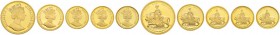 Ausländische Münzen und Medaillen 
 Gibraltar 
 5-tlg. Münzsatz, bestehend aus: 5 Sovereign, 2 Sovereign, Sovereign, 1/2 Sovereign sowie 1/4 Soverei...