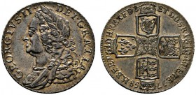 Ausländische Münzen und Medaillen 
 Großbritannien 
 George II. 1727-1760 
 Shilling 1758. Spink 3704. feine Tönung, vorzüglich-prägefrisch