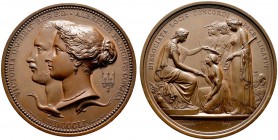 Ausländische Münzen und Medaillen 
 Großbritannien 
 Victoria 1837-1901 
 Große bronzene Prämienmedaille 1851 von W. und L.C. Wyon, der Weltausstel...