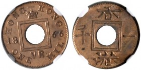 Ausländische Münzen und Medaillen 
 Hongkong (Britisch) 
 1 Mil 1866 -Bronze-. Slapped von NGC (MS 65 RD). KM 3. sehr selten in dieser Erhaltung, St...