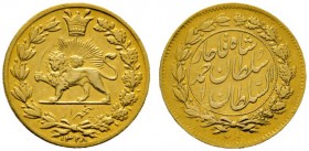 Ausländische Münzen und Medaillen 
 Iran-Kadjaren-Dynastie 
 Sultan Ahmad Shah AH 1327-1344 / AD 1909-1925 
 1/2 Toman AH 1328 (1910). Fr. 82, KM 1...
